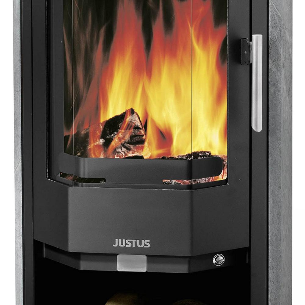 Kaminofen Justus Usedom 5D Stahl Gussgrau 5 kw Kaminofen Justus Usedom 5D Stahl Gussgrau 5 kw